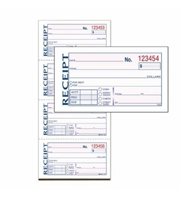 Adams Money and Rent Receipt, Carbonless, 5.25 x 11 Inches, White and Canary, 2-Parts, 200 Sets 4 per Page (DC1152)