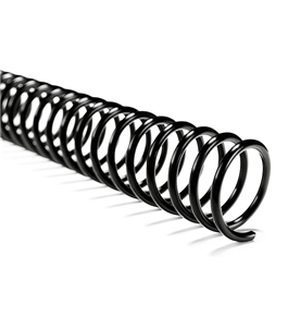Akiles 14mm 36" Length Plastic Spiral Coil Bindings 4:1 Pitch (100 Pcs), Black