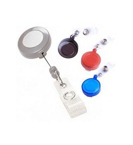 Akiles Red Tinted -Retractable ID Badge Holders (ID Supplies)