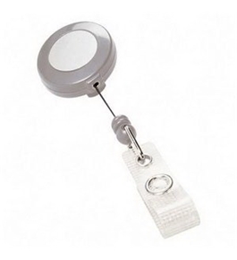 Akiles White Retractable Badge Holders (Qty 10)