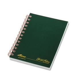 Ampad 20-801 Gold Fibre Classic Series Personal Notebook, with Pocket Cover, Page and Date Headings with Pocket Cover,date Medium Ruling 100 Sheets
