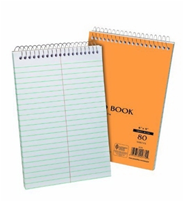 Ampad 40102R Evidence Recycled Steno Book, Gregg Rule, 6x9, White, 80 Sheets