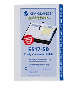 AT-A-GLANCE 2014 QuickNotes Desk Calendar Refill, 3.5 x 6 Inches (E517-50)