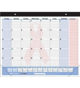 AT-A-GLANCE QuickNotes Special Edition Recycled Desk Pad, 22 x 17 Inches, Pink, 2011 (SKPN70-00)