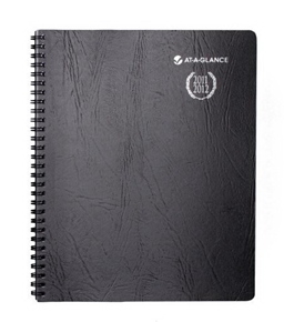 AT-A-GLANCE Recycled Collegiate Weekly/Monthly Appointment Book, 8-Inch x 9 7/8-Inch, Black, 2011/2012