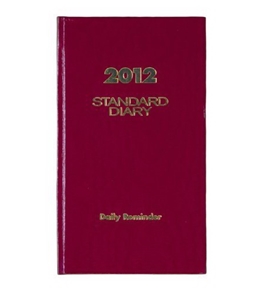 AT-A-GLANCE Standard Diary, Recycled Daily Reminder, Red, 2012 (SD366-13)