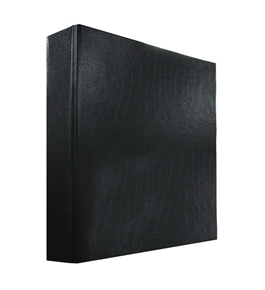 Aurora GB PROformance II Binder, 2 Inch Round Ring, 8 1/2 x 11 Inch Size, Black, Croc Embossed, Eco-Friendly, Recyclable, Made in USA (AUA11098)