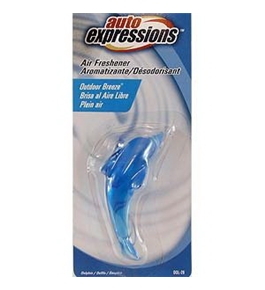 Auto Expressions DOL-28 Dolphin 3D Air Freshener (Blue) Outdoor Breeze Scent