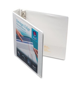 Avery Design Edge View Binder with 1.5-Inch Slant Ring, Holds 8.5 x 11-Inch Paper, White, 1 Binder (68085)