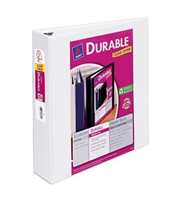 Avery Durable View Binder with 2-Inch Slant Ring, Holds 8.5 x 11-Inch Paper, White, 1 Binder (17032)