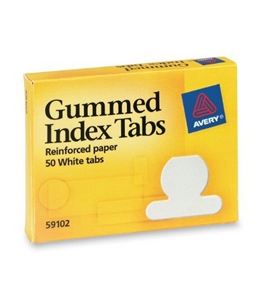 Avery Gummed Index Tabs, 50 Tabs (59102)