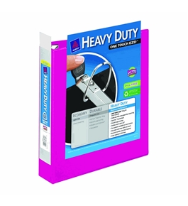 Avery Heavy-Duty View Binder with 1.5-Inch One Touch EZD Rings, Pink, 1 Binder (79721)