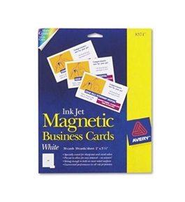 Avery Ink Jet Magnetic Business Cards, 10 Precut Cards/Sheet, 30 Cards/Pack (8374)