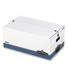 Bankers Box 0070503 Stor/File Storage File, String/Button Tie, 15 x10x24, Letter, White, 4/ct