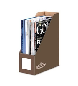 Bankers Box Decorative Magazine Files, Letter, Mocha Brown, 6 Pack (6130101)