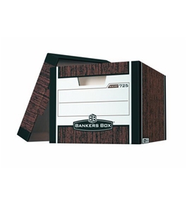 Bankers Box R-Kive Heavy-Duty Storage Boxes, Letter/Legal, Woodgrain, 12 Pack (00725)