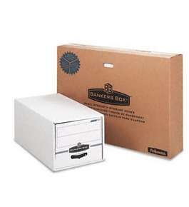 Bankers Box Stor/Drawer File Drawer, Letter, 12-1/2 x 23-1/4 x 10-3/8, White/BE 6 per Carton