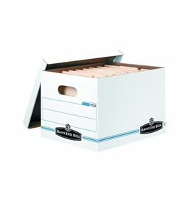 Bankers Box Stor/File Storage Box with Lift-Off Lid, Letter/Legal, 12 x 10 x 15 Inches, White, 12 Pack