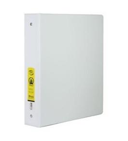 BAZIC PVC 3-Ring Binder with 2-Pockets, 1.5 Inch