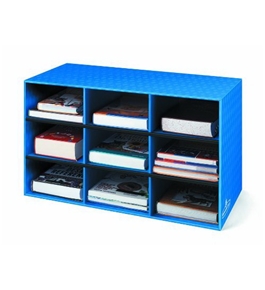 Bb Classroom Cubby with channels Blue