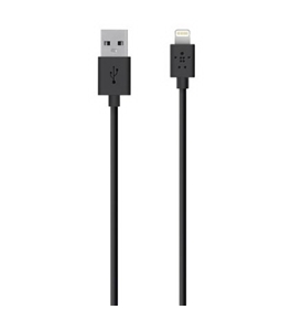 Belkin Lightning to USB ChargeSync Cable for iPhone, iPad, iPad mini, and iPod, 4 Feet (Black)