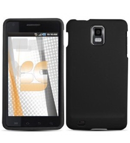 Black Rubberized Protector Hard Case for Samsung Infuse 4G