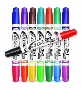 Board Dudes SRX 2-in-1 Double Sided Dry Erase Markers (42402BDUA-24)