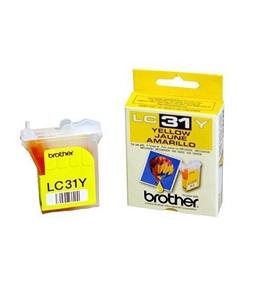 Brother LC31Y Yellow Ink Cartridge - Retail Packaging