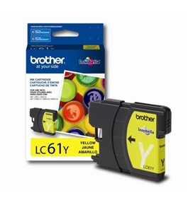 Brother LC61Y Ink Cartridge, 500 Page-Yield, Yellow
