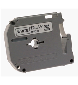 Brother M231 1/2-Inch Black on White Tape for P-Touch Labeler