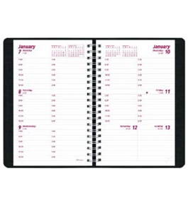 Brownline 2013 Weekly Planner, Twin-Wire, Black, 8 x 5 Inches (CB75.BLK-13)