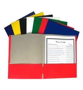 C-Line Recycled Two-Pocket Paper Portfolio, Color May Vary, 1 Folder Only (05300)