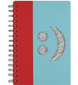 C.R. Gibson Spiral Journal with Perforated Pages, Smiley Face (GMP93-10158)