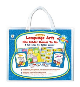Carson-Dellosa 140020 File Folder Games-To-Go, Language Arts, Kindergarten