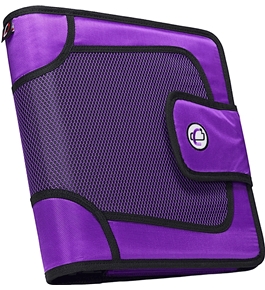 Case-it Velcro Closure 2-Inch Ring Binder with Tab File, Purple, S-816-PUR