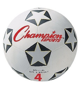 Champion Soccer Ball No. 3; Black/White; no. CHSSRB3
