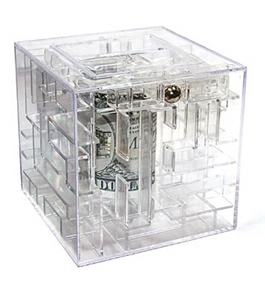 Clear Money Gift Maze Cash Puzzle Brain Teaser Box [Baby Product]