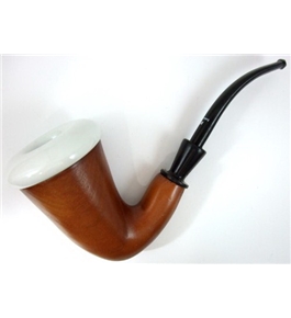 Collector's Choice Quality Briar Wax Berry Porcelain Calabash Sherlock Holmes Rohan Pipe New- Lz-293