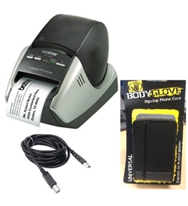 Combo Brother QL-570 Professional Label Printer with Fellowes USB 2.0 and Fellowes BodyGlove