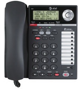 Consumer Electronic Products AT&T 993 2-Line Phone w/Caller ID Charcoal Supply Store