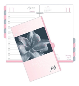 Day-Timer Pink Ribbon Calendar, 3.5 x 6 Inches, Fits Standard 2-Ring Desk Holder