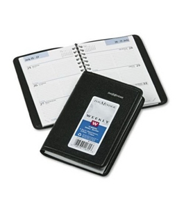 DayMinder Recycled Weekly Appointment Book, 3 x 6 Inches, Black, 2013 (G250-00)
