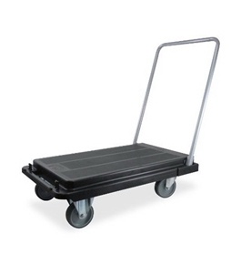 Deflect-O CRT530004 Heavy Duty Platform Cart-300 Lb. Capacity, Black
