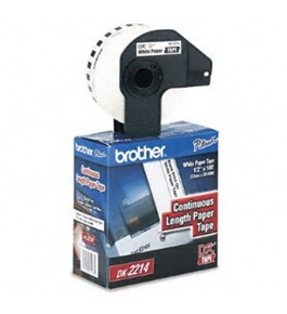 Brother DK2214 Narrow Continuous White Paper Tape Labels
