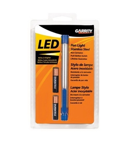 Duracell Garrity LED Stainless Steel Pen Light w/batteries