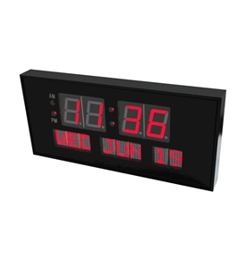 eHealthSource Digital LED Calendar Clock, 15 3/4" Day and Date | Large Digital Clock | LED Digital Clock | Shelf or Wall Mount By Metro Fulfillment House