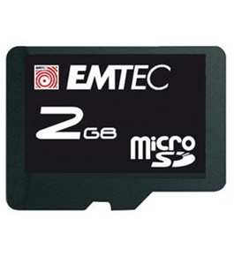 EMTEC micro secure digital 2GB Memory card with adapter SDM2GB