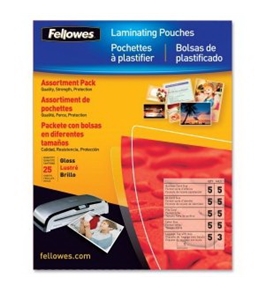 fellowes 52018 25pk laminating pouch starter kit