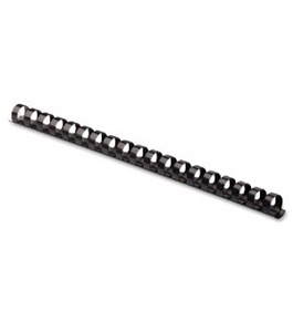 Fellowes 52323 - Plastic Comb Bindings, 1/2 Diameter, 90 Sheet Capacity, Black, 25/Pack-FEL52323