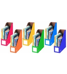 Fellowes 6-Pack Magazine File Folders, Letter, 4 by 11 by 12-1/4-Inch, Assorted